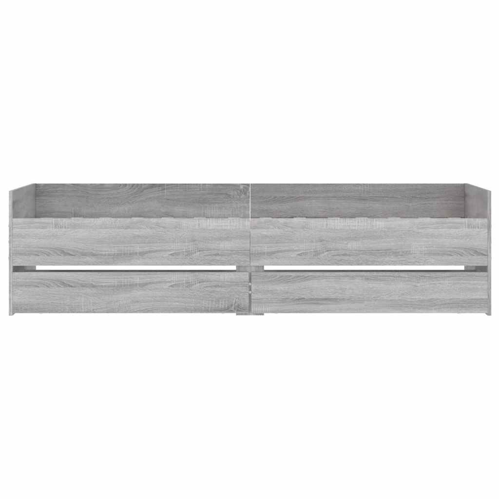 Bett mit Schubladen Braun Eiche-Optik 75x190 cm