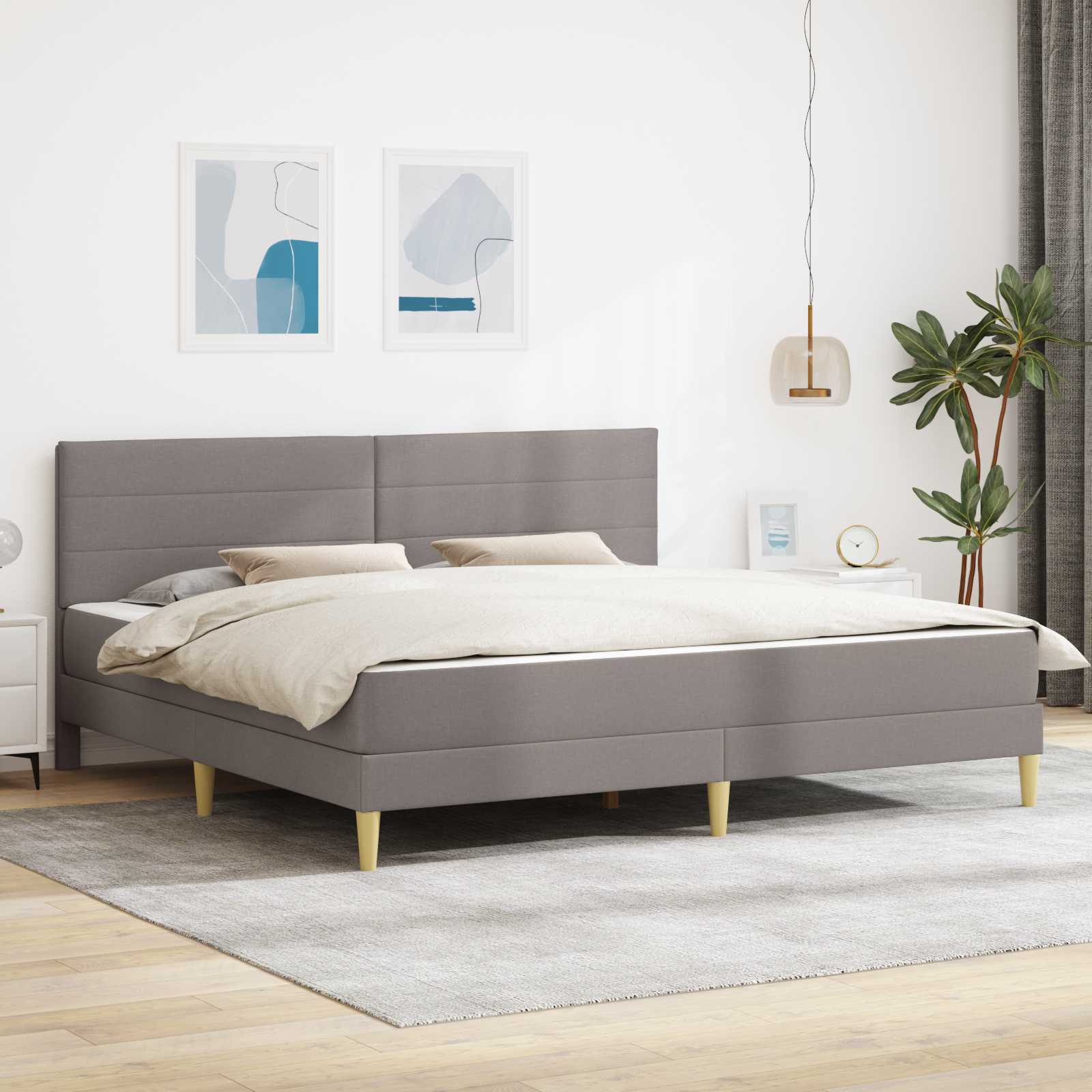 Bettrahmen Hellgrau 80 x 200 cm Polyester
