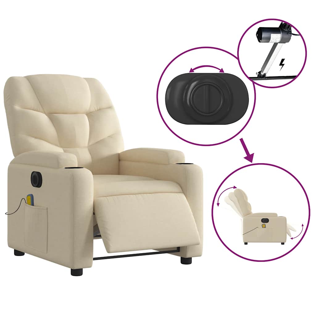 Relaxsessel Elektrisch Dunkelgrau Stoff
