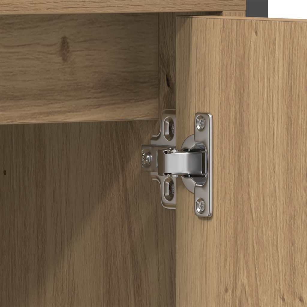 3-tlg. Badmöbel-Set Räuchereiche Holzwerkstoff