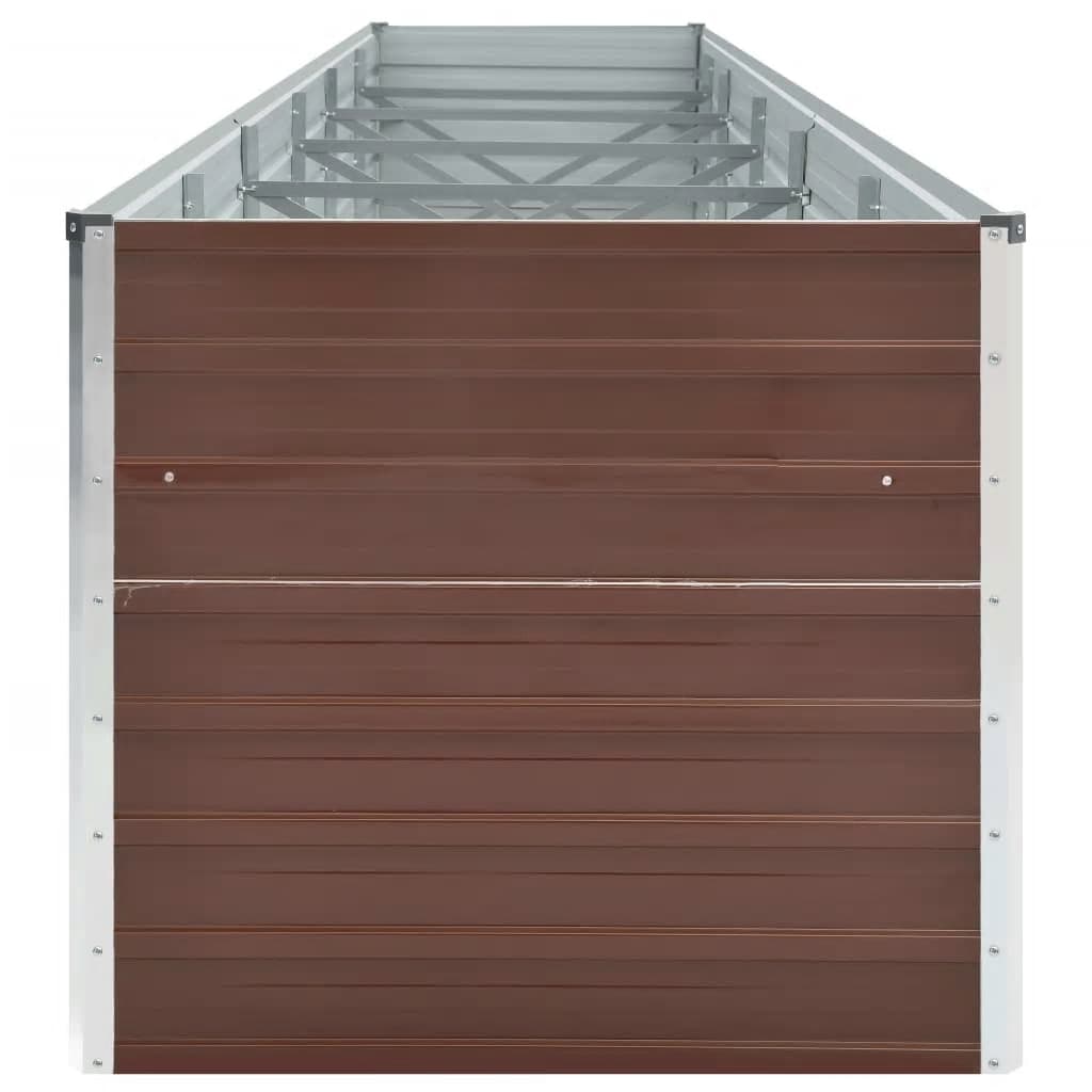 Hochbeet Braun 160 x 80 x 77 cm Verzinkter Stahl