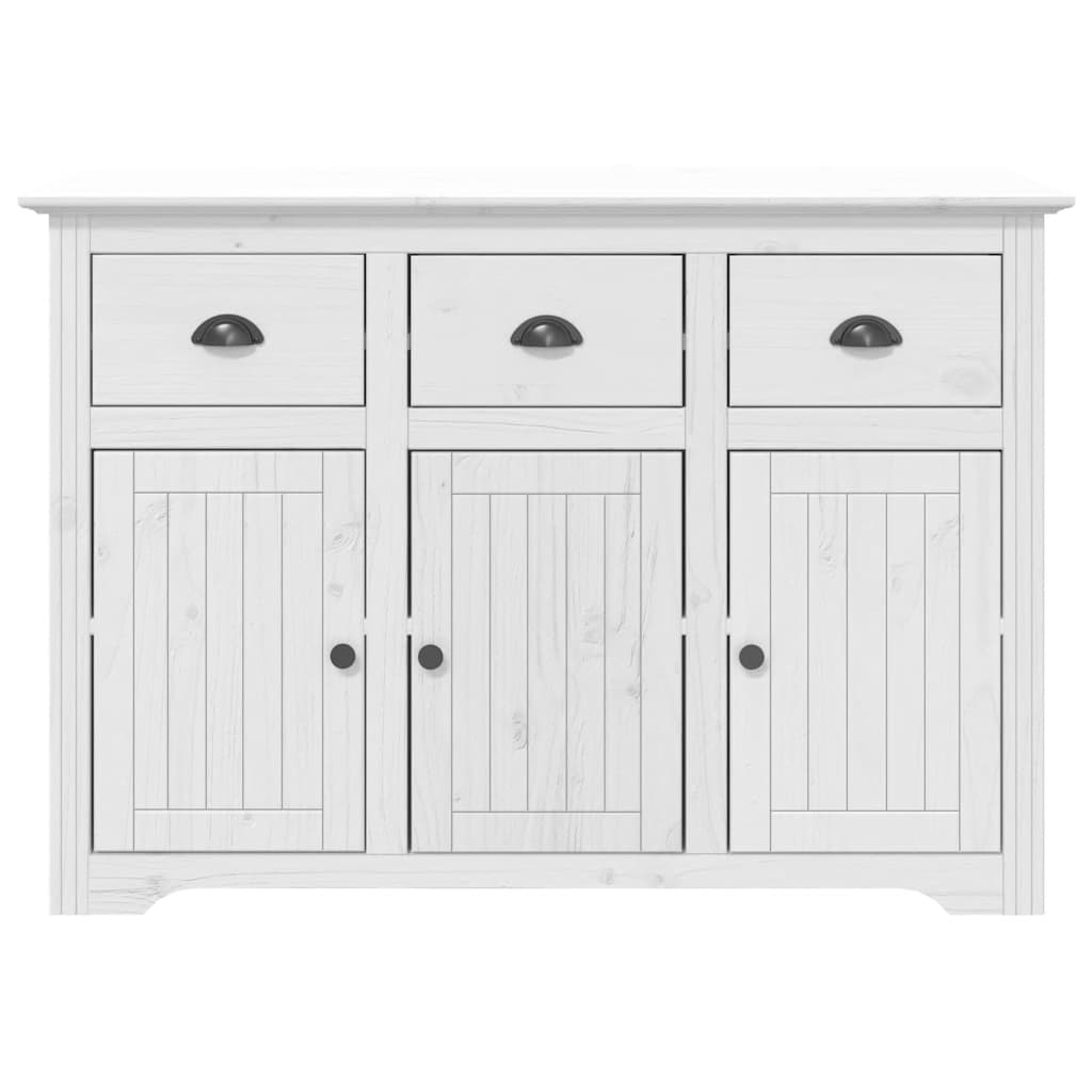 Highboard BODO Grau 115,5x43x200,5 cm Massivholz Kiefer