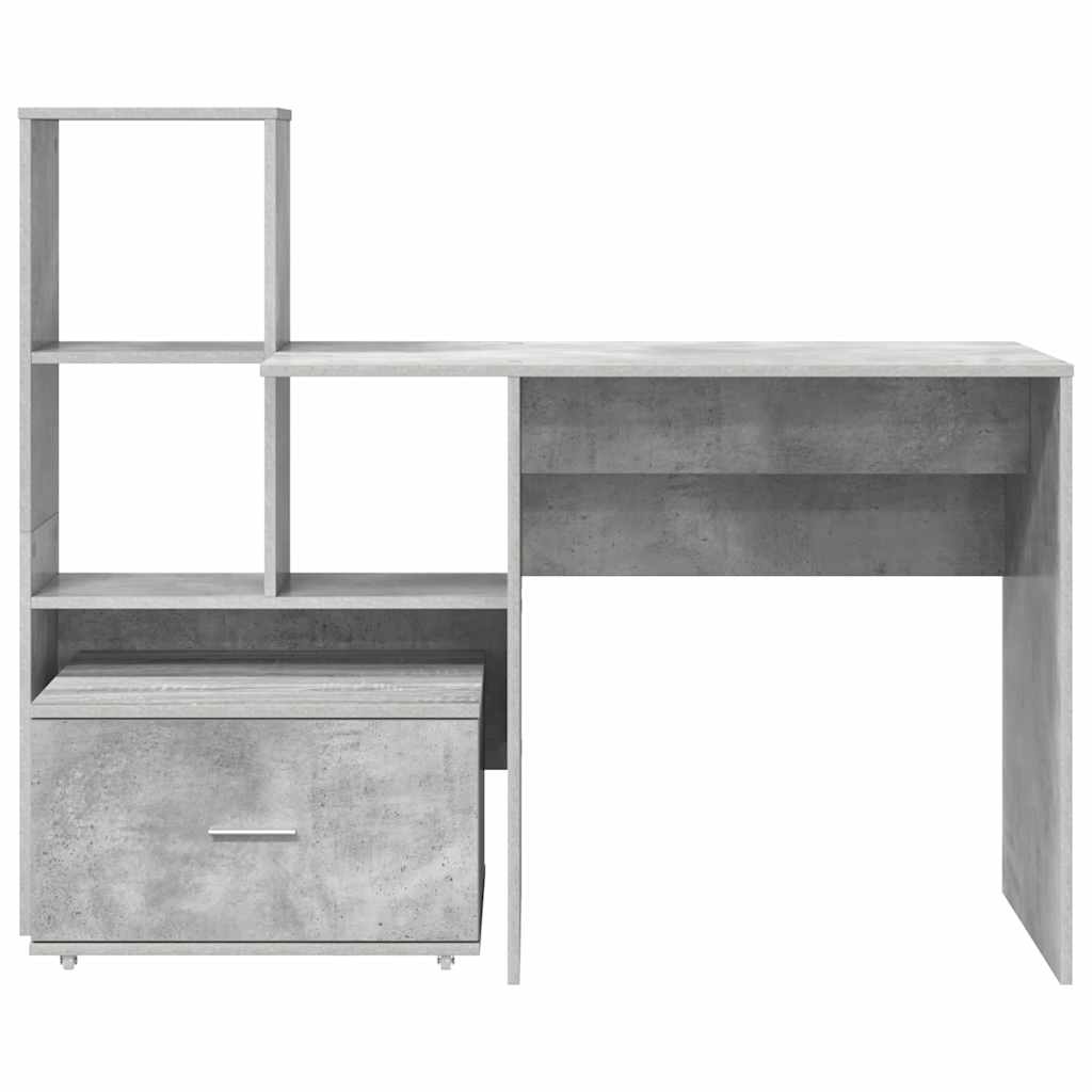 Schreibtisch mit Regal Weiß 131,5 x 50 x 106,5 cm Holzwerkstoff