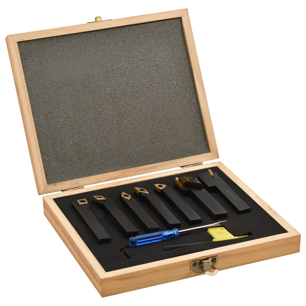 12-tlg. Drehmeißel-Set mit Wendeplatten 8x8 mm 70 mm