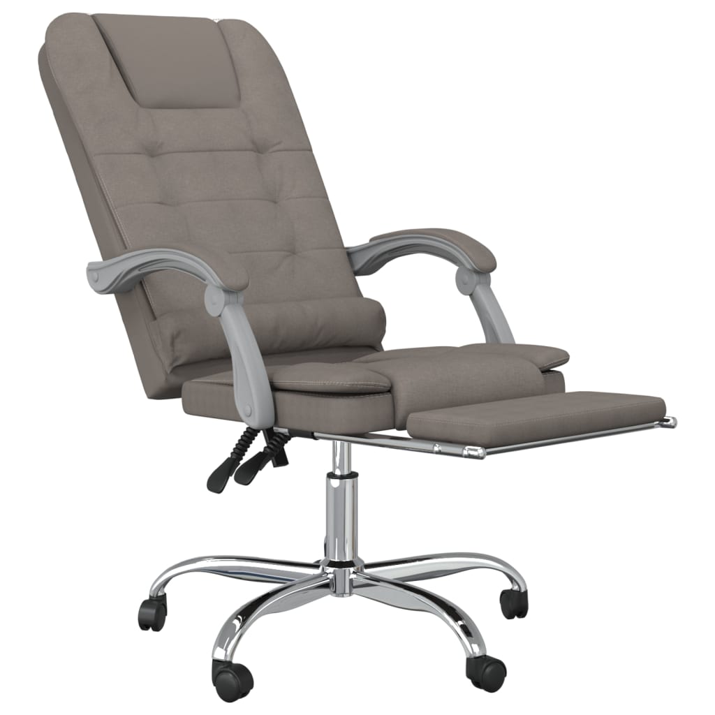 Bürostuhl mit Massagefunktion Taupe Stoff