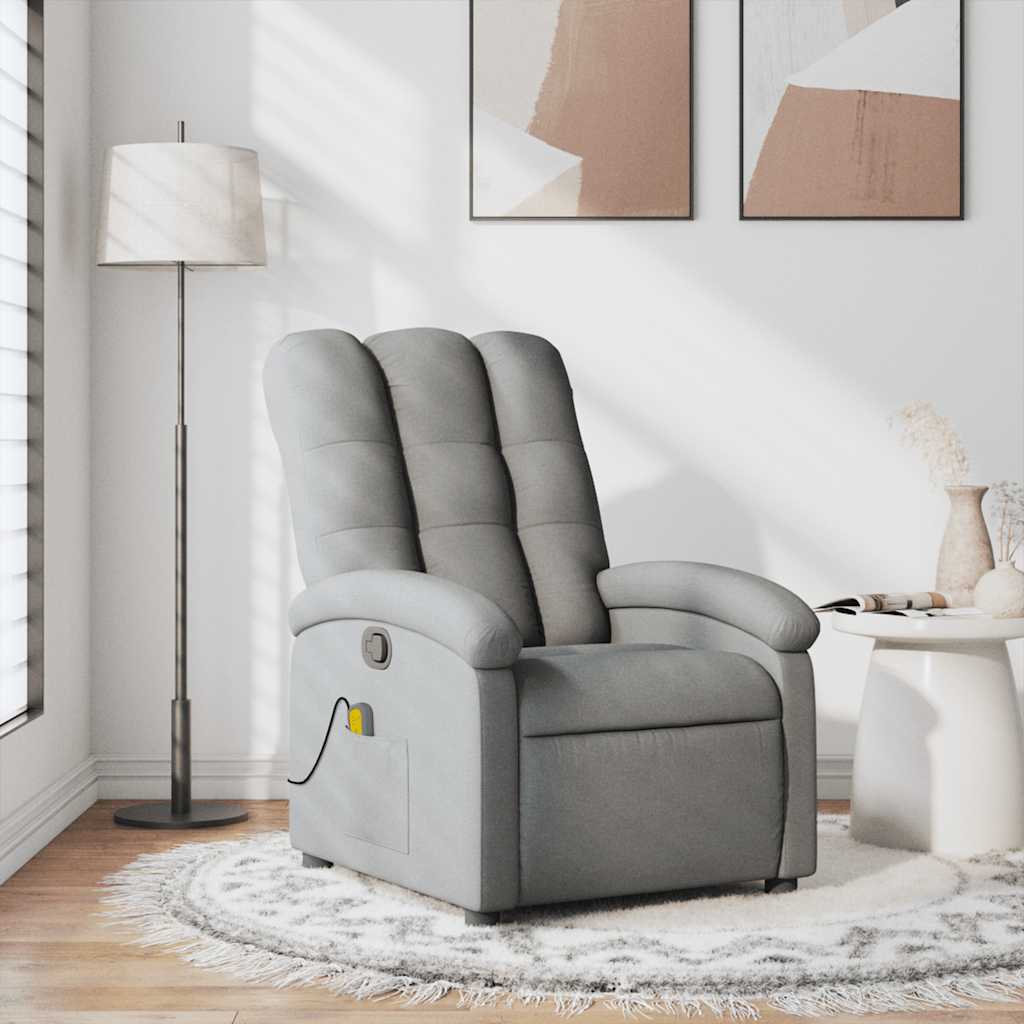 Relaxsessel Elektrisch Hellgrau Stoff