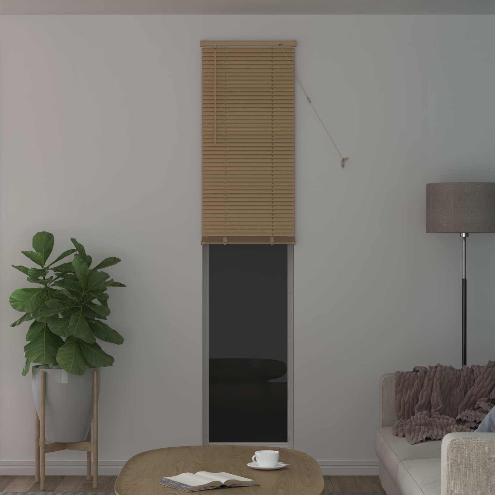 Jalousie Silber Grau 150 x 40 cm 25 mm PVC