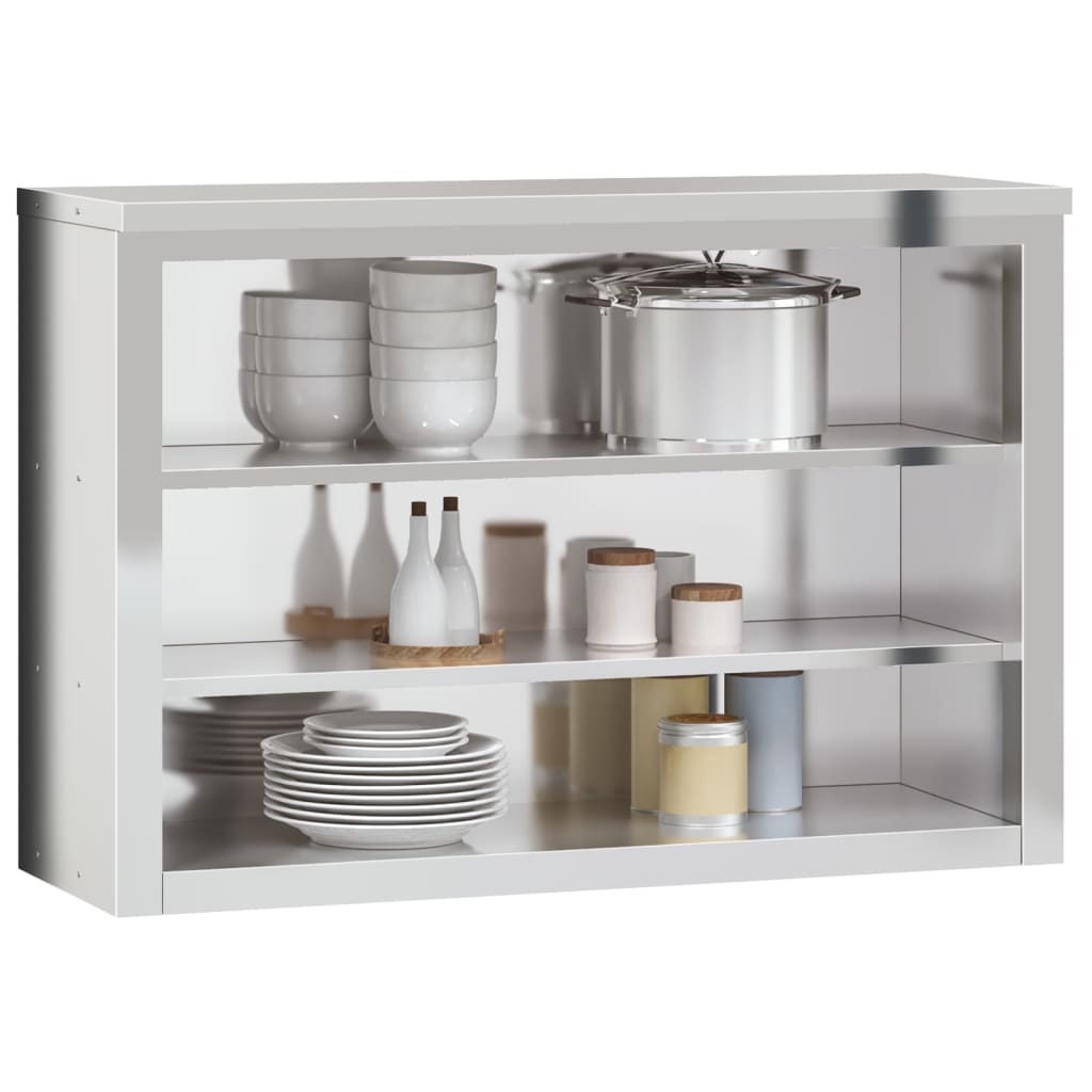 Küchen-Wandschrank mit Schiebetüren Edelstahl
