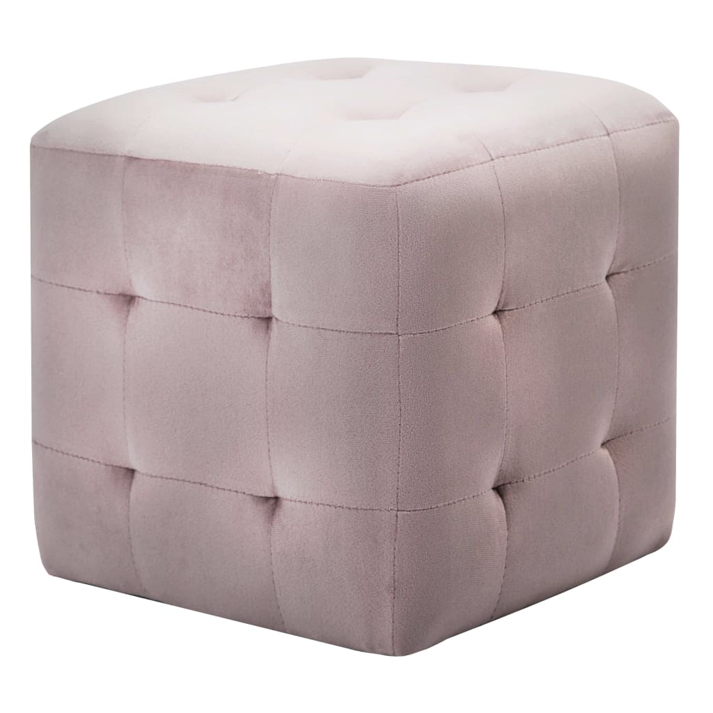 Pouf 2 Stk. Blau 30x30x30 cm Samtstoff
