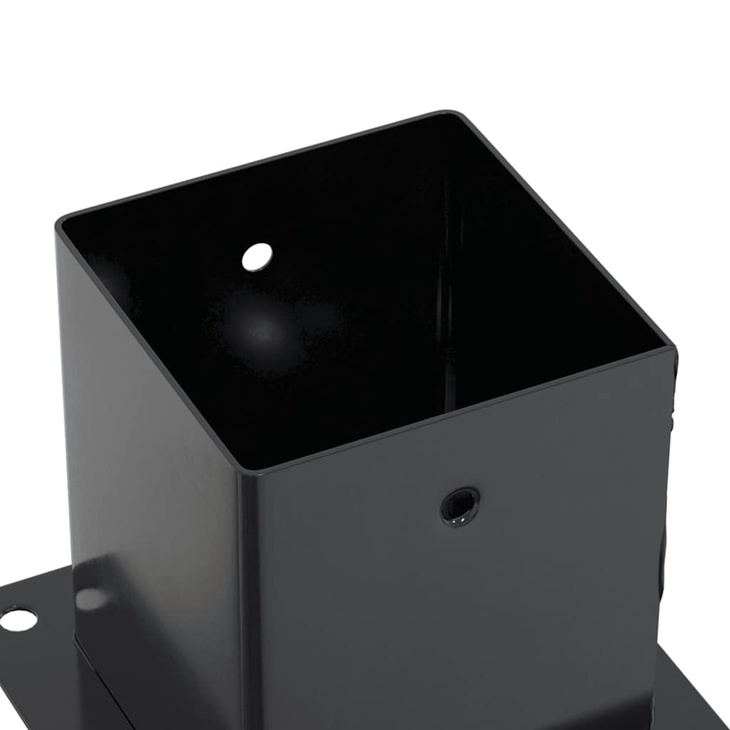Pfostenträger Quadratisch 4Stk. Silber 46x46mm Verzinkter Stahl