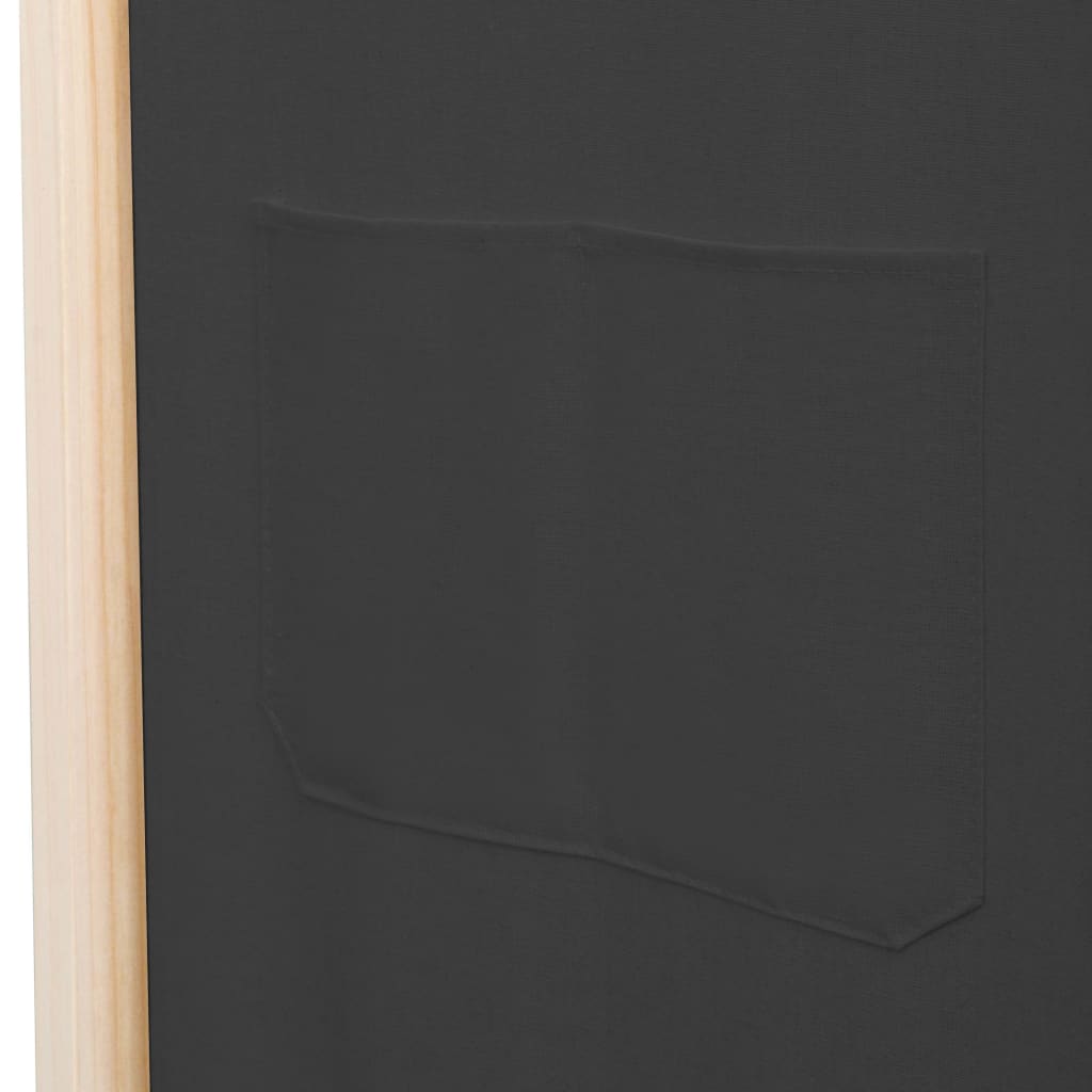 5-teiliger Raumteiler Creme 200 x 170 x 4 cm Stoff
