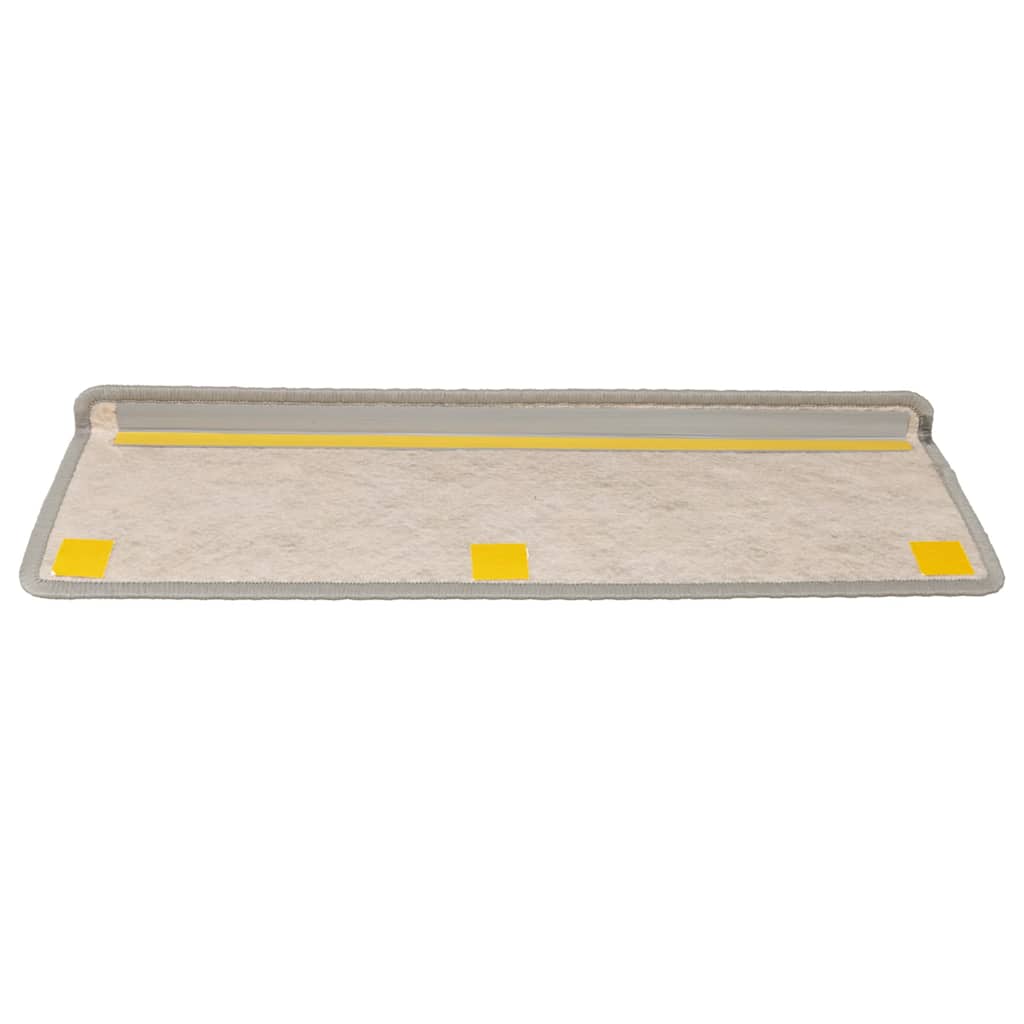Treppenmatten Selbstklebend Sisal-Look 15 Stk. 65x21x4 Platina