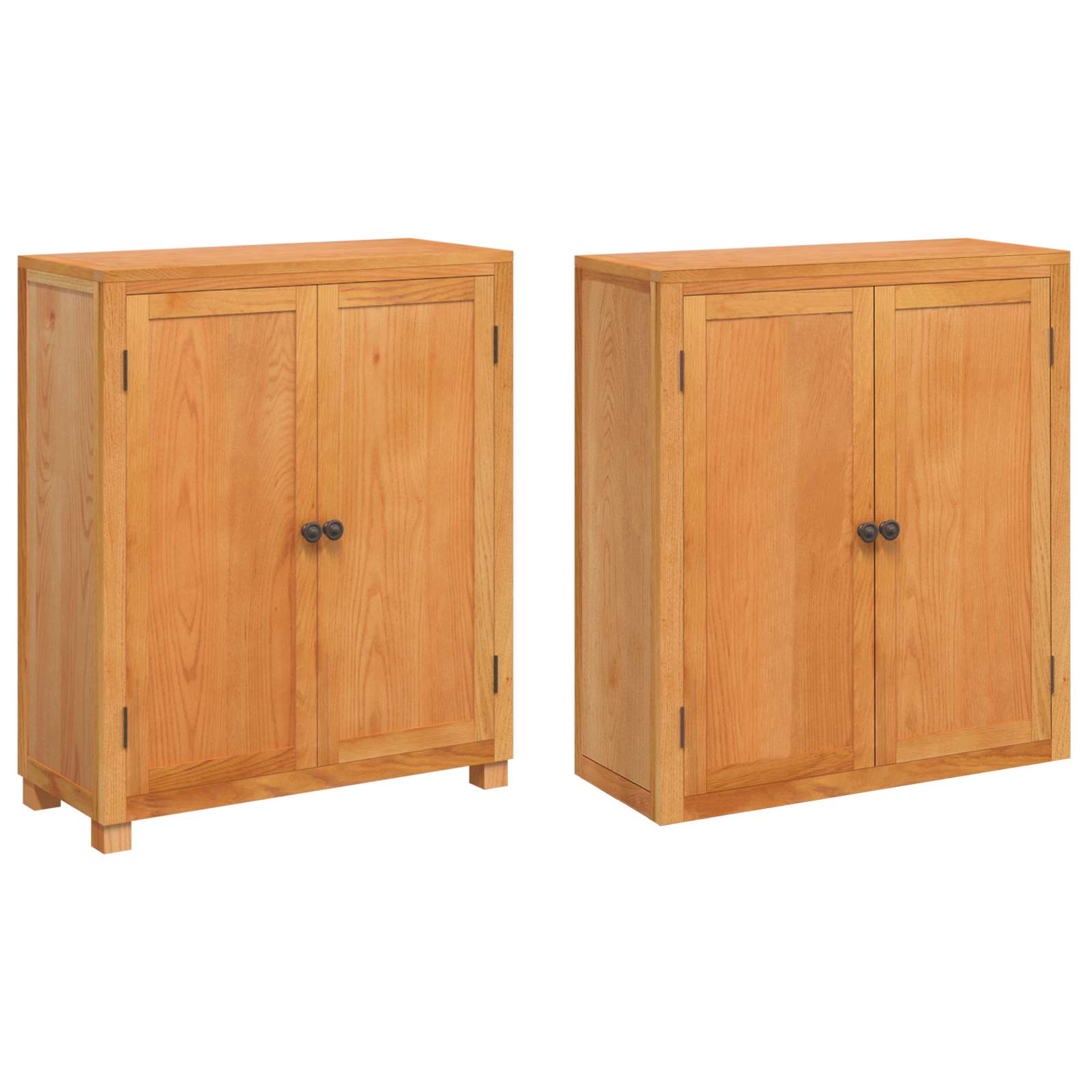 Aufbewahrungsmöbel-Set mit Regal 2 Stk. Natur 80 x 35 x 185 cm
