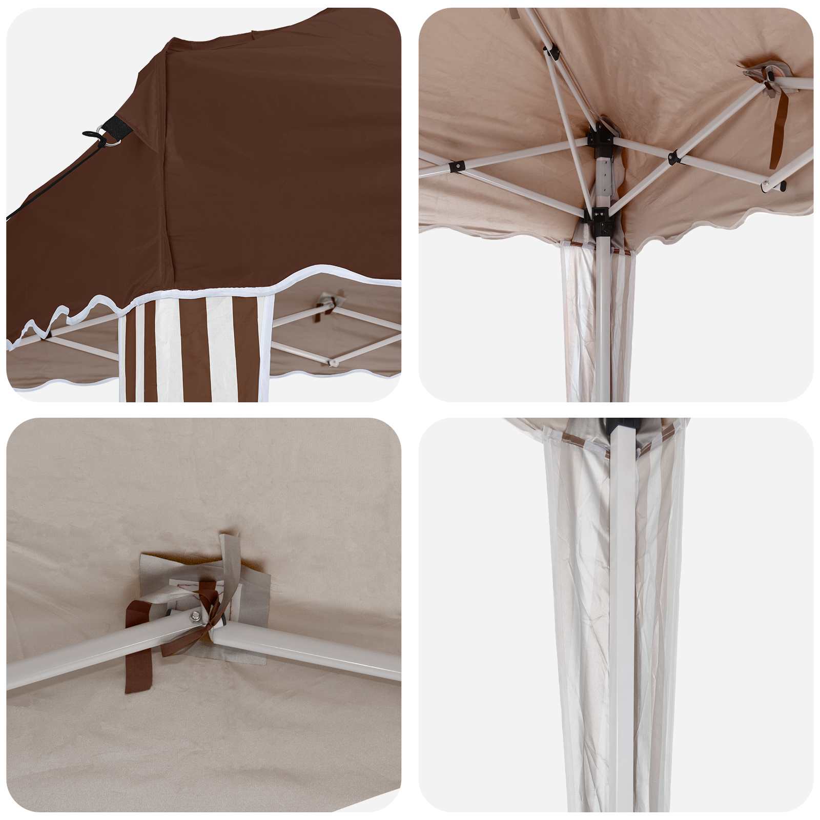 Pop-up Partyzelt 575 x 290 x 245 cm Creme