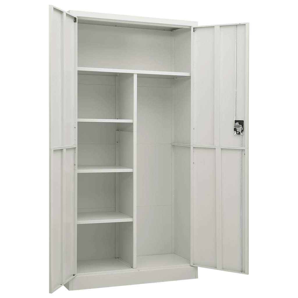 Schließfachschrank Weiß 90x40x180 cm Stahl