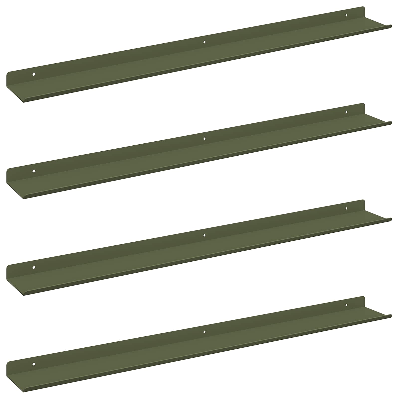Schwebendes Regal 3 pcs Schwarz 40 x 9 x 2,5 cm Stahl