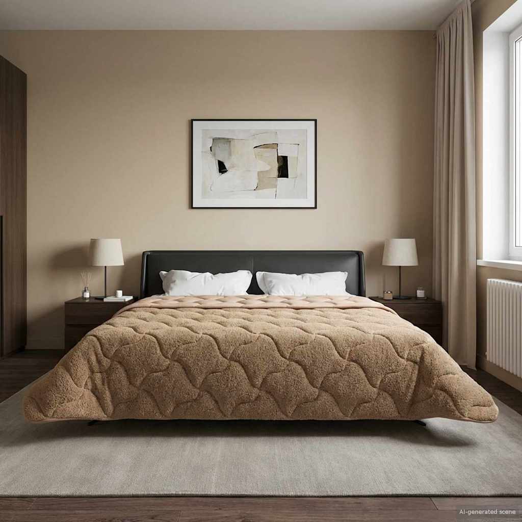 Winterbettdecke Gepolstert Anthrazit 135 x 200 cm