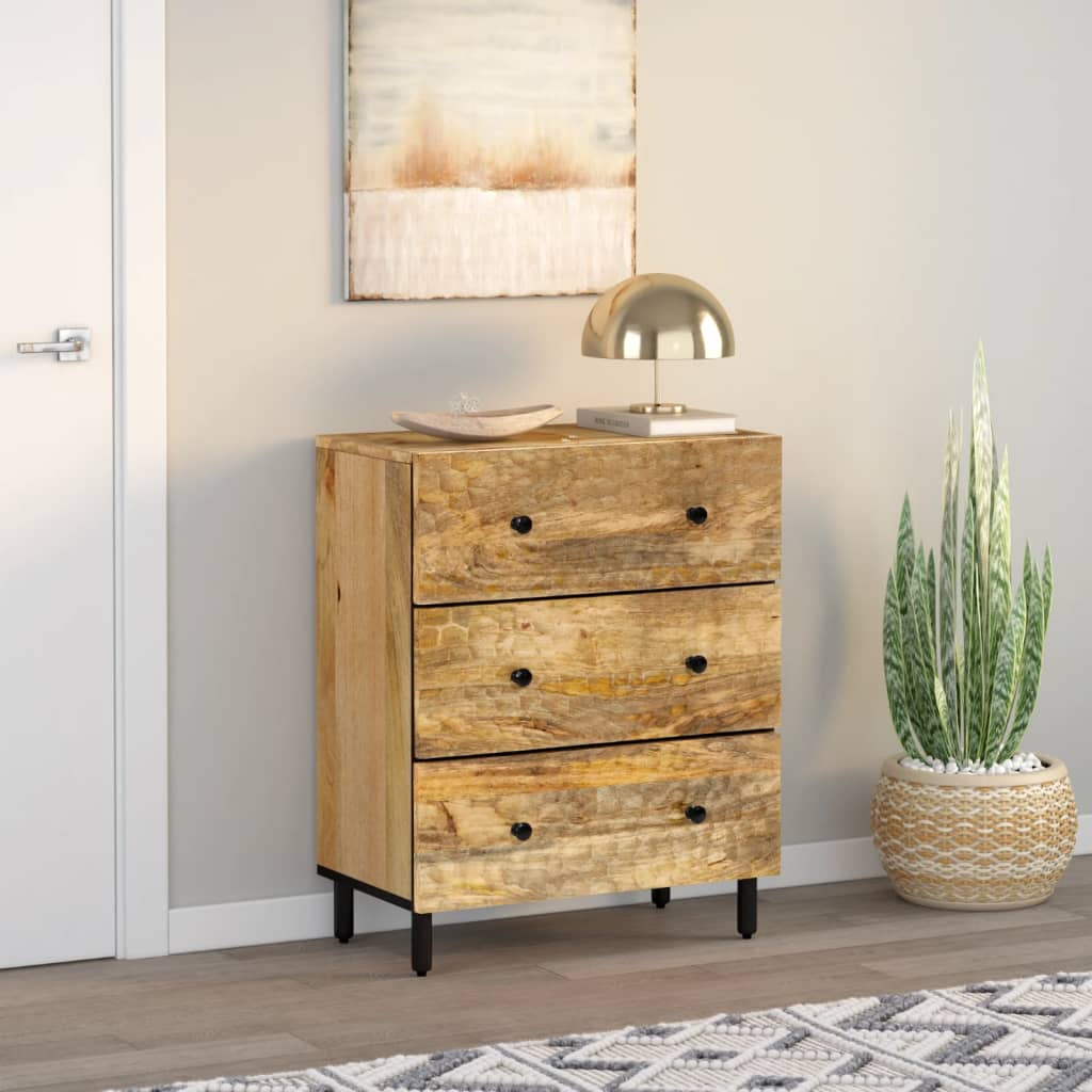 Beistellschrank 60x33x75 cm Massivholz Akazie