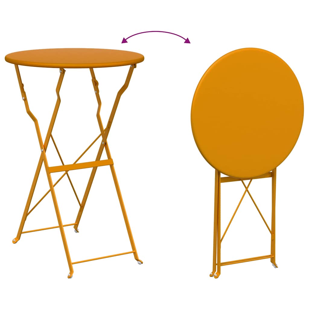 Bistrotisch Weiß Ø 50 x 71 cm Pulverbeschichteter Stahl