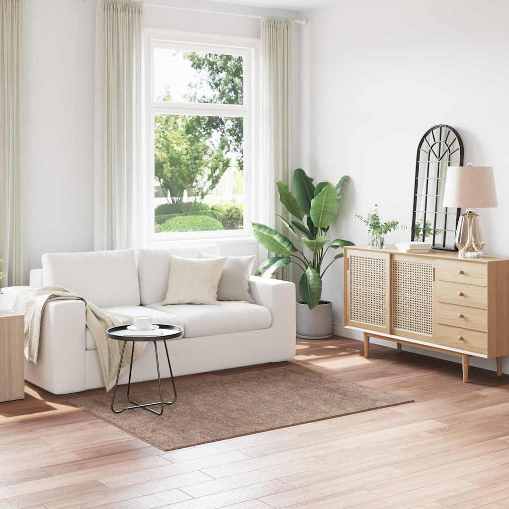 Anti-Rutsch Shaggy Teppich Dunkelgrau 200 x 200 cm PP