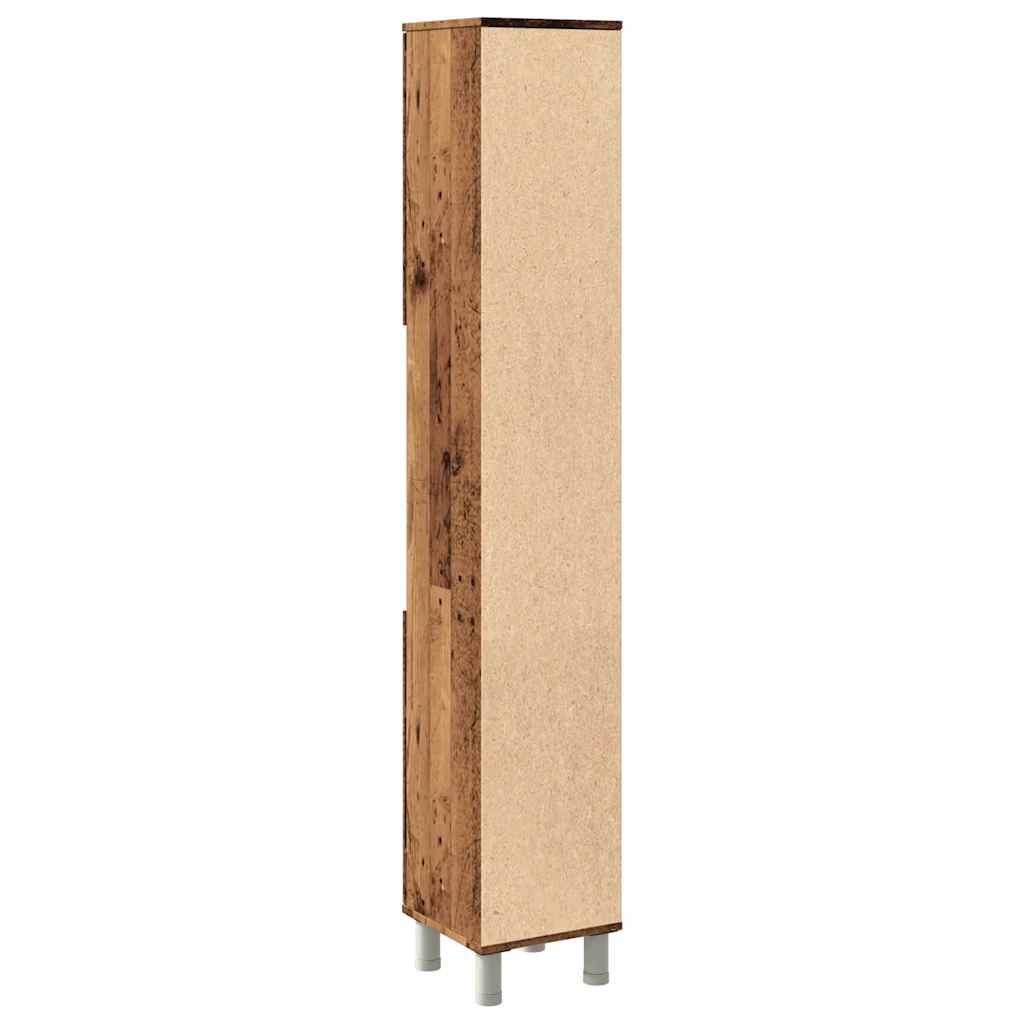 Badezimmerschrank Weiß 30x30x179 cm Holzwerkstoff
