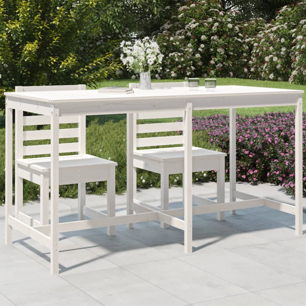 Gartentisch 82,5x82,5x110 cm Massivholz Kiefer