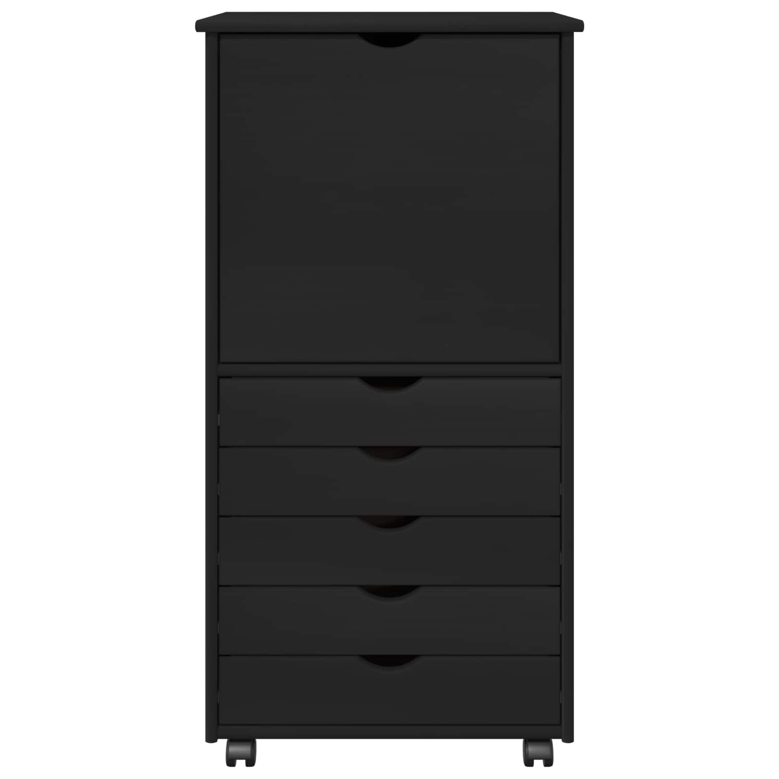 Rollschrank Honigbraun 53 x 39 x 103 cm Massivholz Kiefer