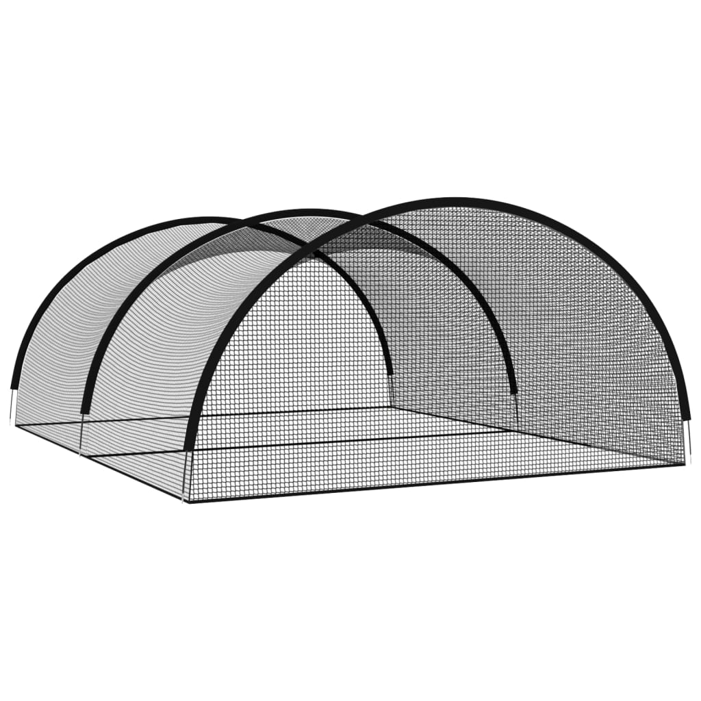 Baseball-Schlagkäfig Schwarz 600x400x250 cm Polyester