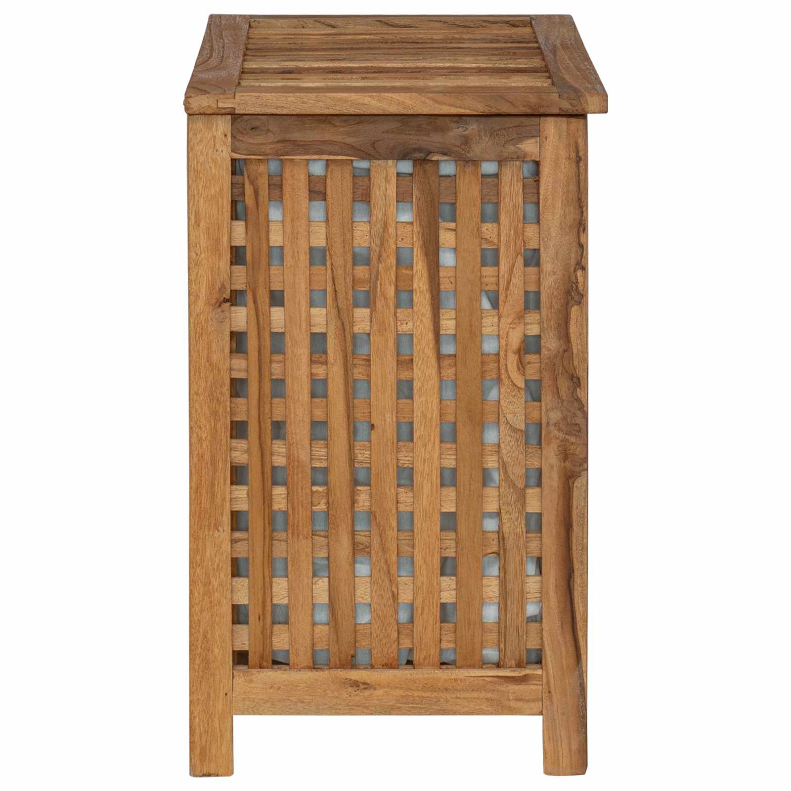 Wäschekorb Natur 35 x 25 x 60 cm Massivholz Teak