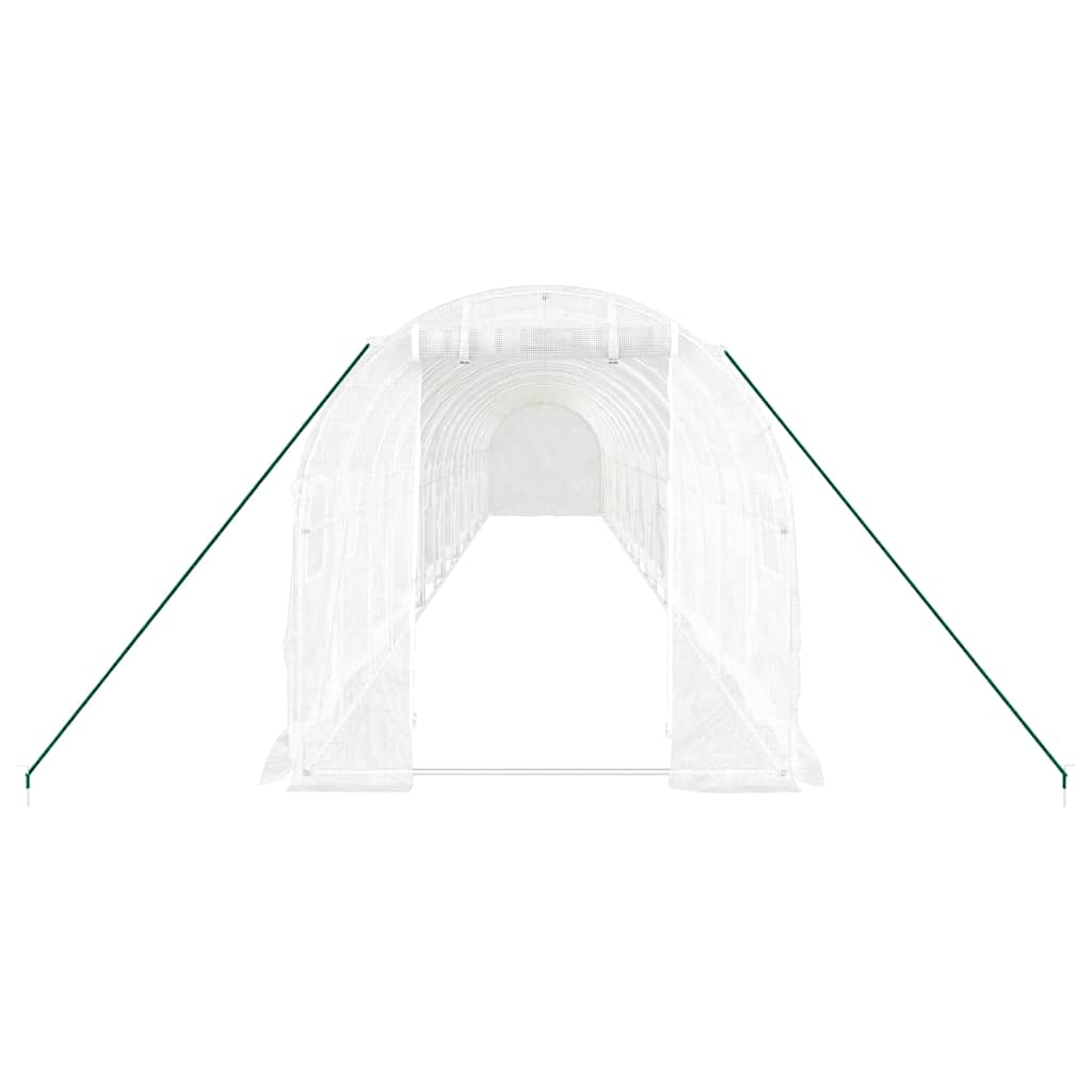 Gewächshaus mit Stahlrahmen Weiß 8 m² 4x2x2 m