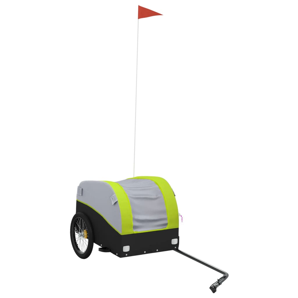 Fahrradanhänger Schwarz und Orange 30 kg Eisen