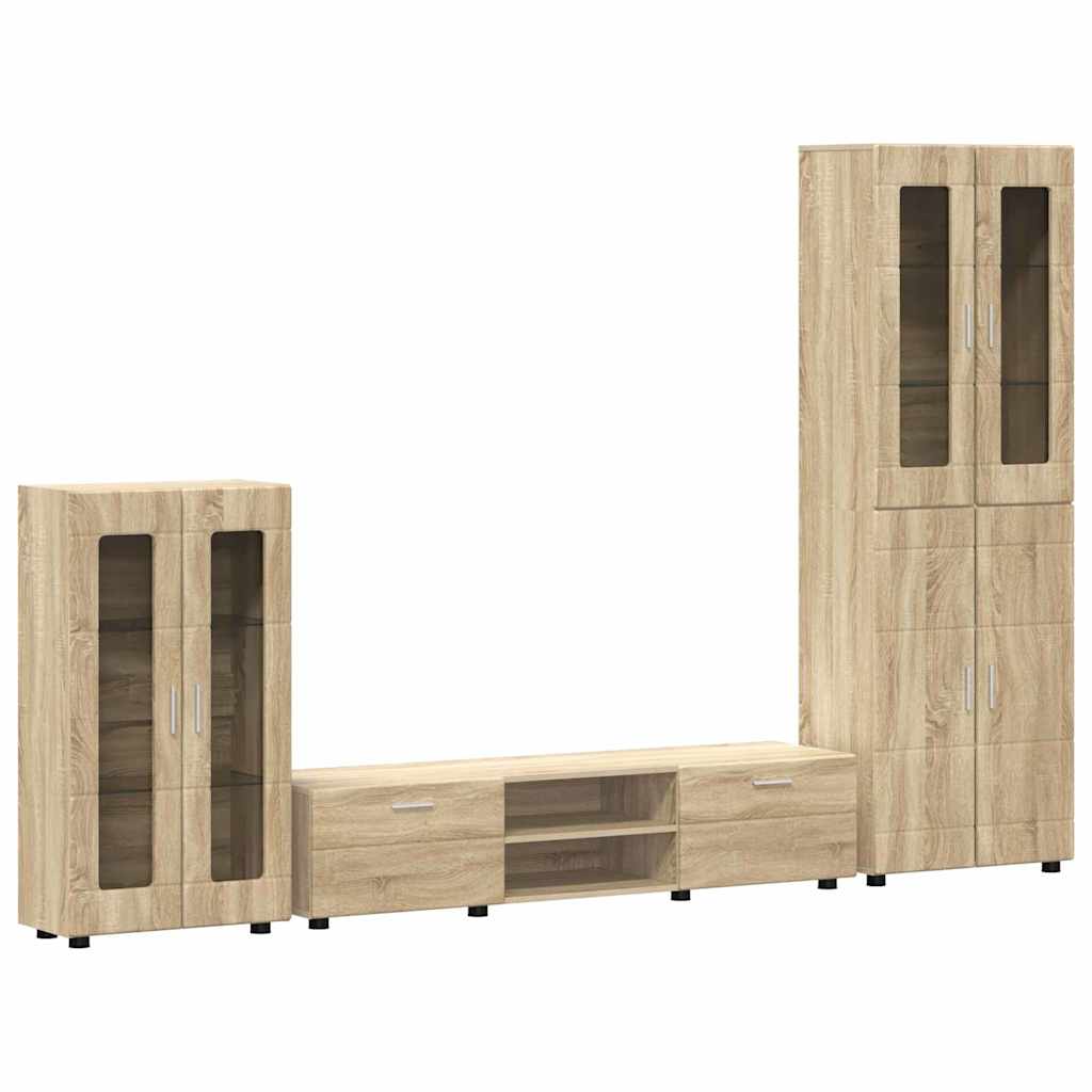 Highboard mit Regal FLORIN Weiß 60 x 35 x 182 cm Holzwerkstoff