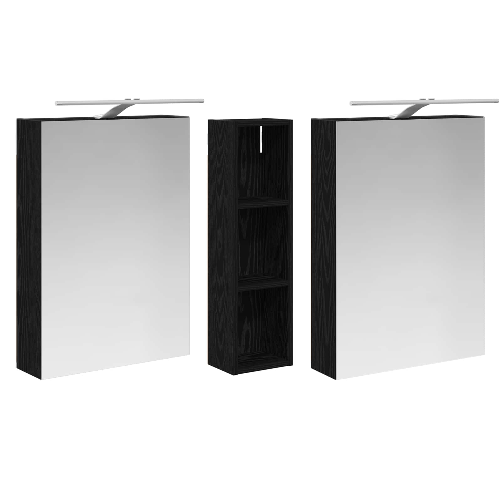 Badezimmerschrank-Set 3 pcs 80 x 10,5 x 50 cm Holzwerkstoff