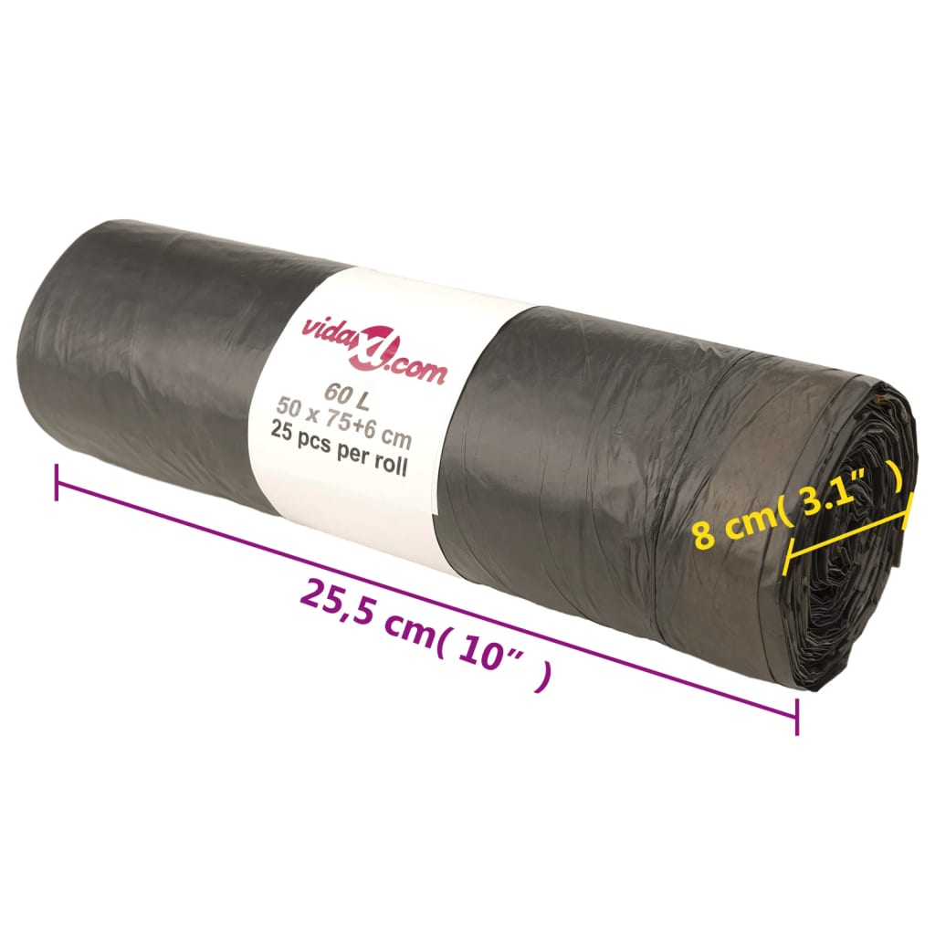 Müllsäcke 250 Stk. Schwarz 35 L