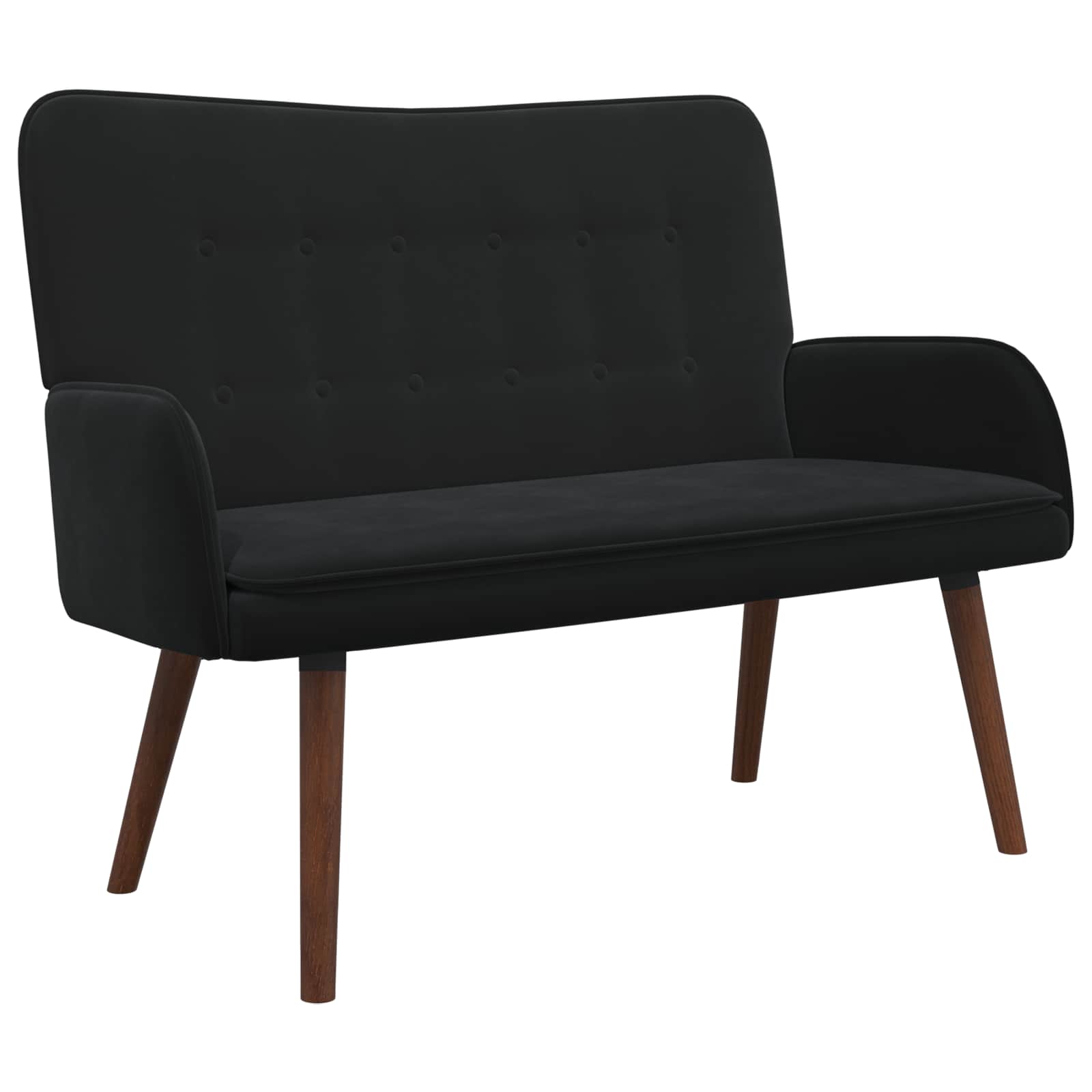 2-Sitzer Sofa Hellgrau 115 x 61 x 87 cm Samt (V)