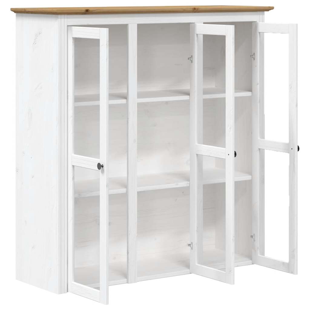 Highboard BODO Grau 115,5x43x200,5 cm Massivholz Kiefer