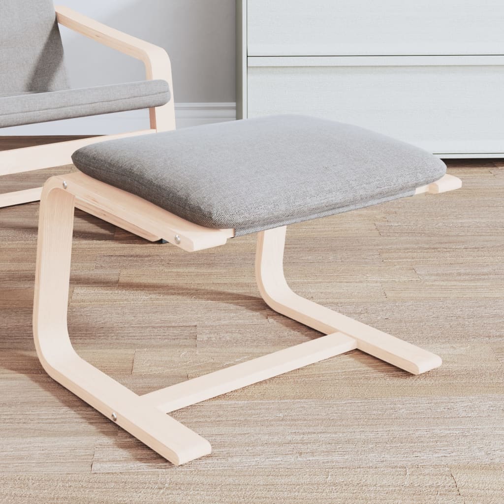 Fußhocker Creme 51x41x40 cm Stoff