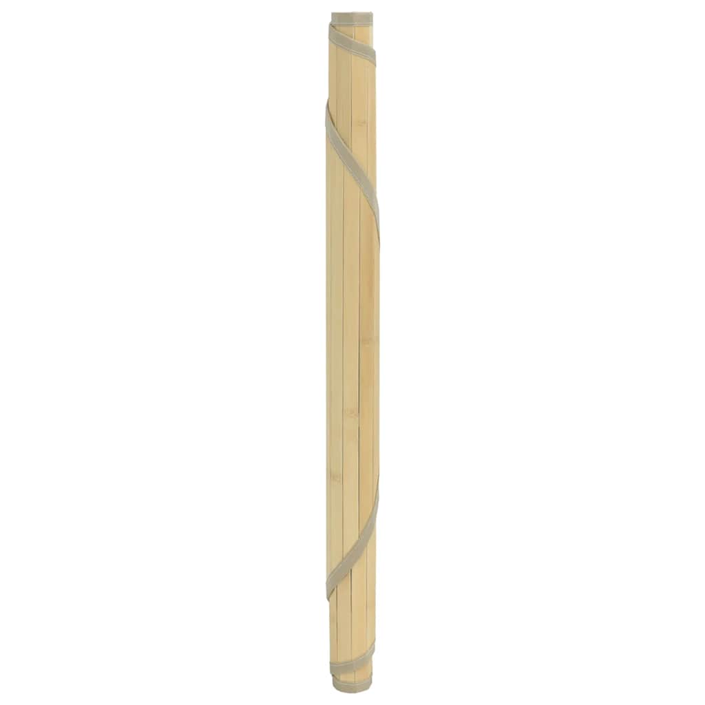 Teppich Rund Schwarz 60 cm Bambus