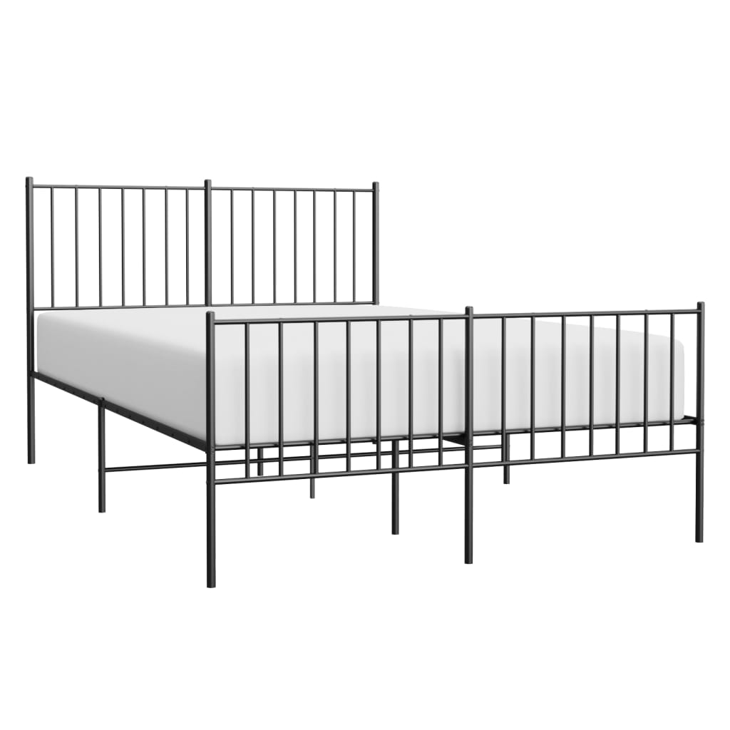 Bettgestell Metall Schwarz 75x190 cm