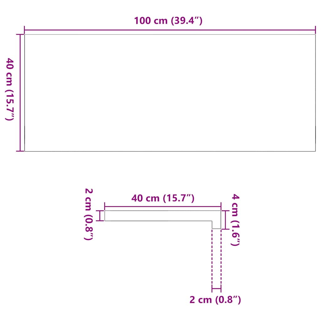 Fensterbänke 2 Stk. Unbehandelt 160x25x2 cm Massivholz Eiche