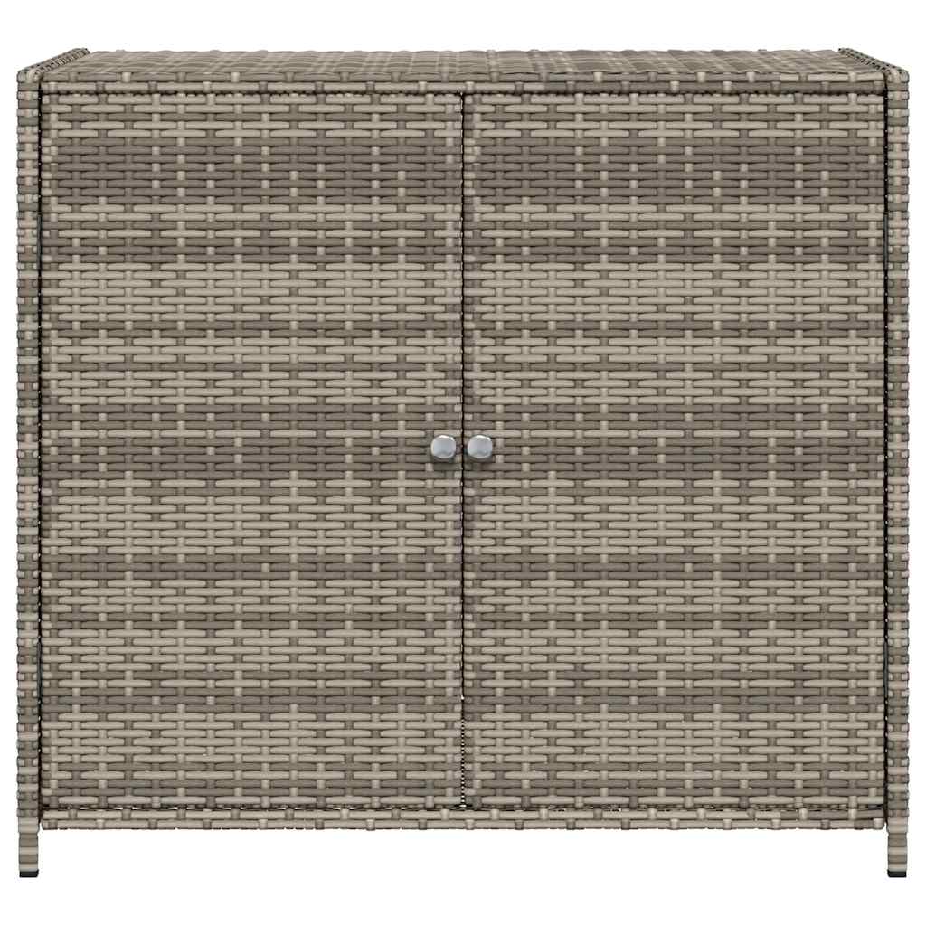Gartenschrank Schwarz 83x45x76 cm Poly Rattan
