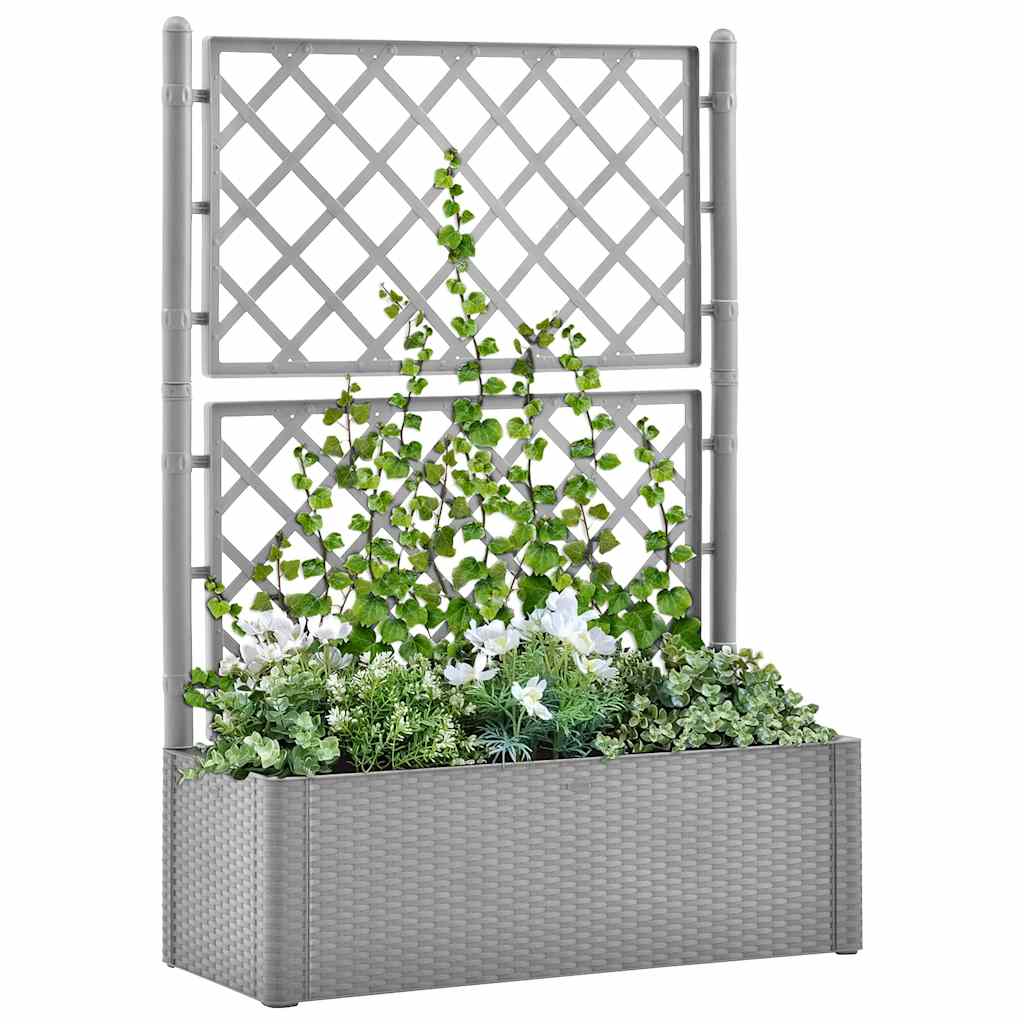 Garten-Hochbeet mit Spalier und Selbstbewässerungssystem Mokka