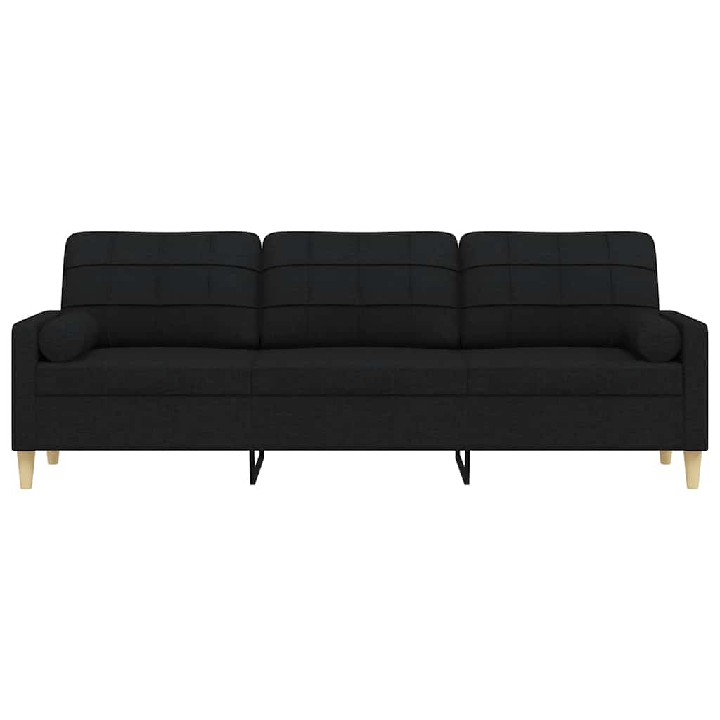 2-Sitzer-Sofa mit Zierkissen Braun 120 cm Stoff