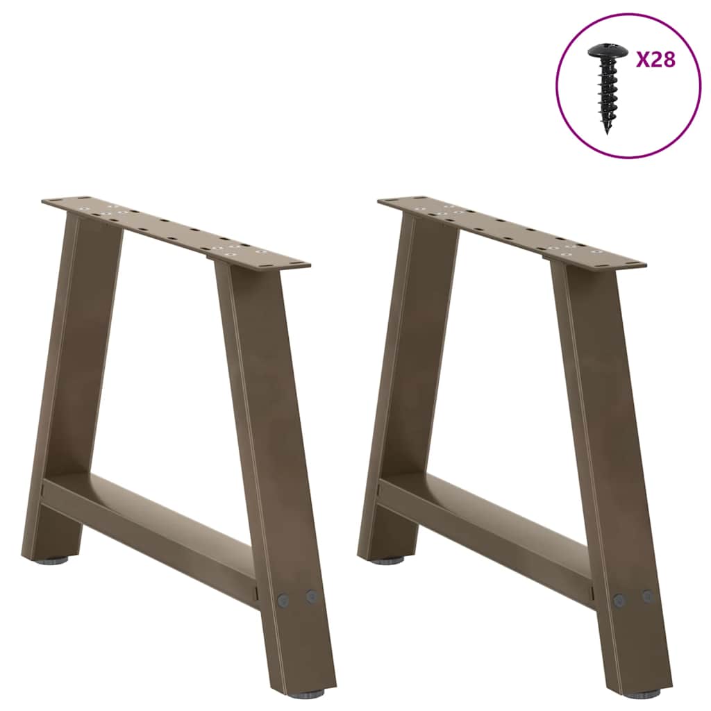 Couchtischbeine A-Form 2 Stk. 30x(30-31) cm Stahl