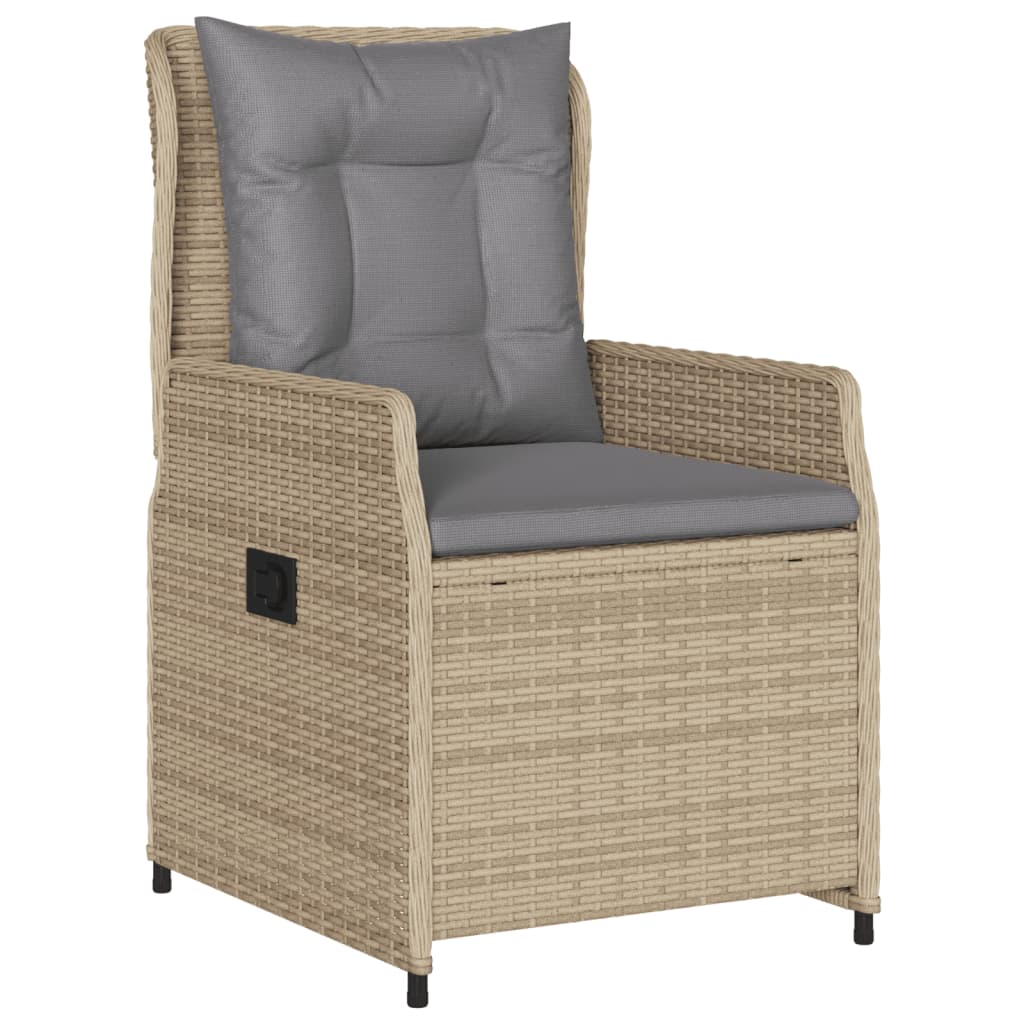 Gartensessel 2 Stk. Verstellbar Schwarz Poly Rattan