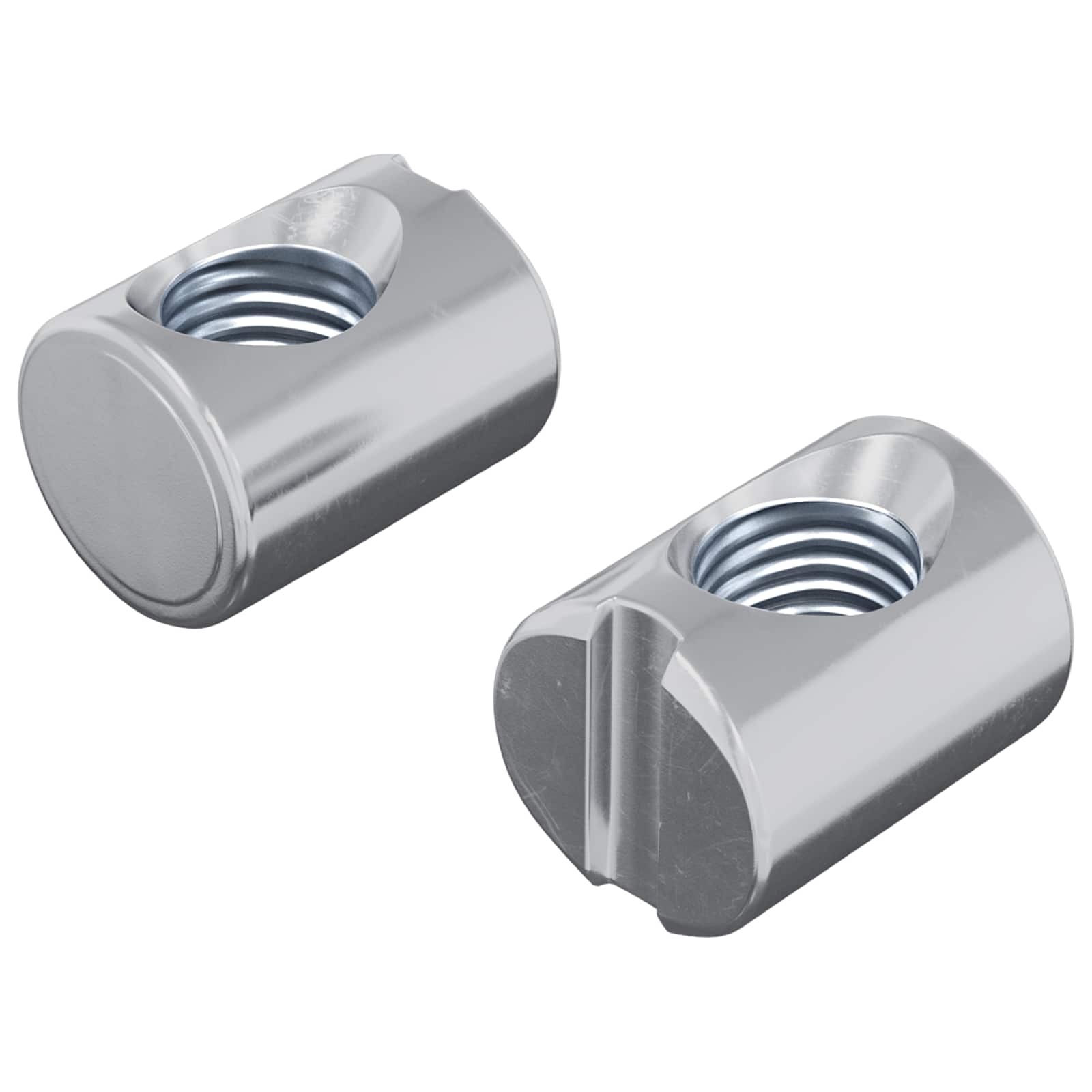 Zylindermuttern 2 pcs Silber M6 x 13 mm Metall