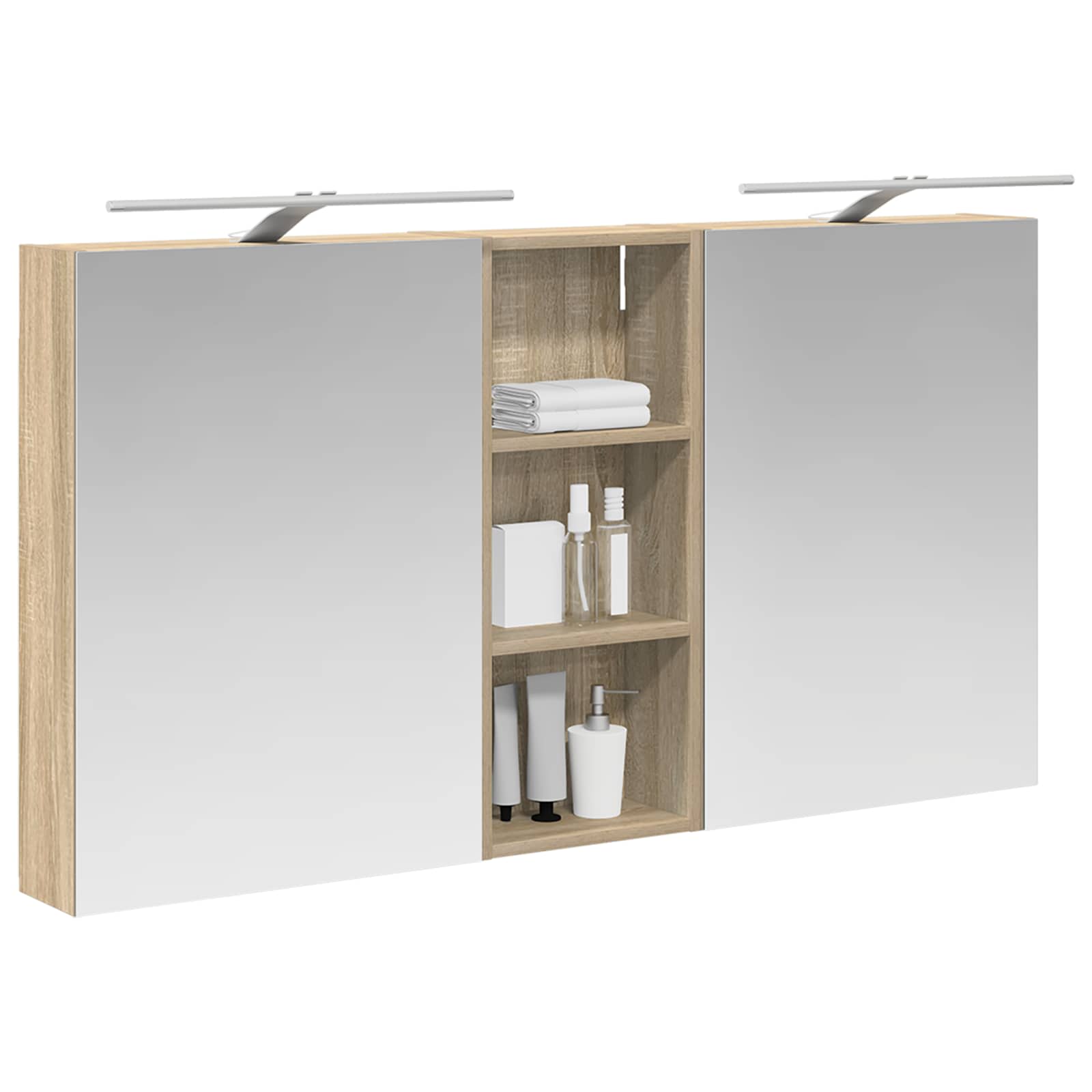 Badezimmerschrank-Set 3 pcs 80 x 10,5 x 50 cm Holzwerkstoff