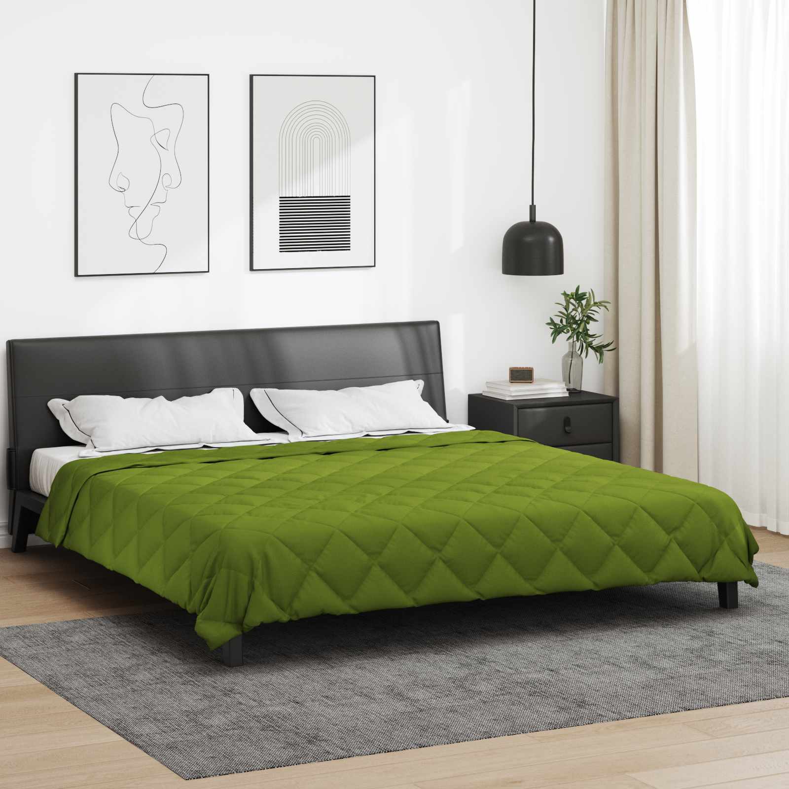 Sommerdecke Anthrazit 200 x 135 cm Mikrofaser