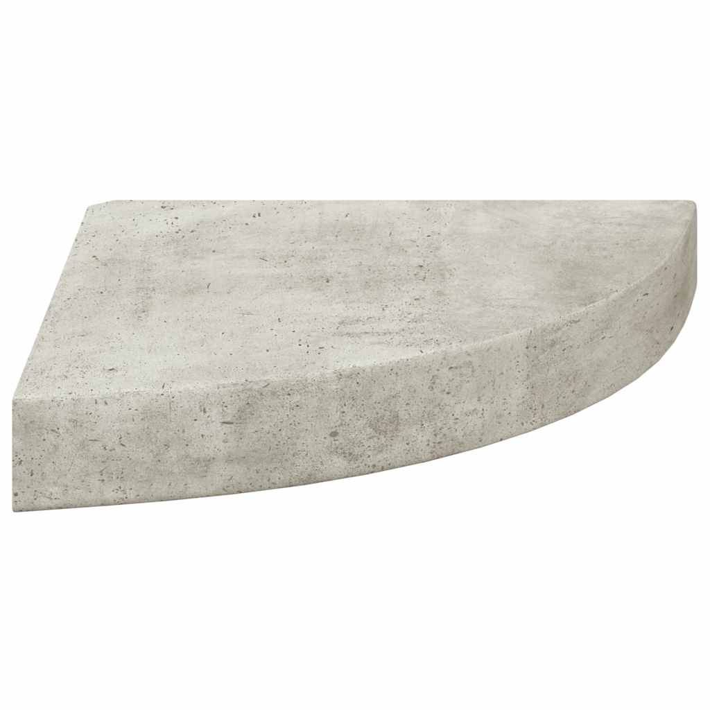 Schwebende Eckregale 2 Stk. Hochglanz-Weiß 25x25x3,8 cm MDF