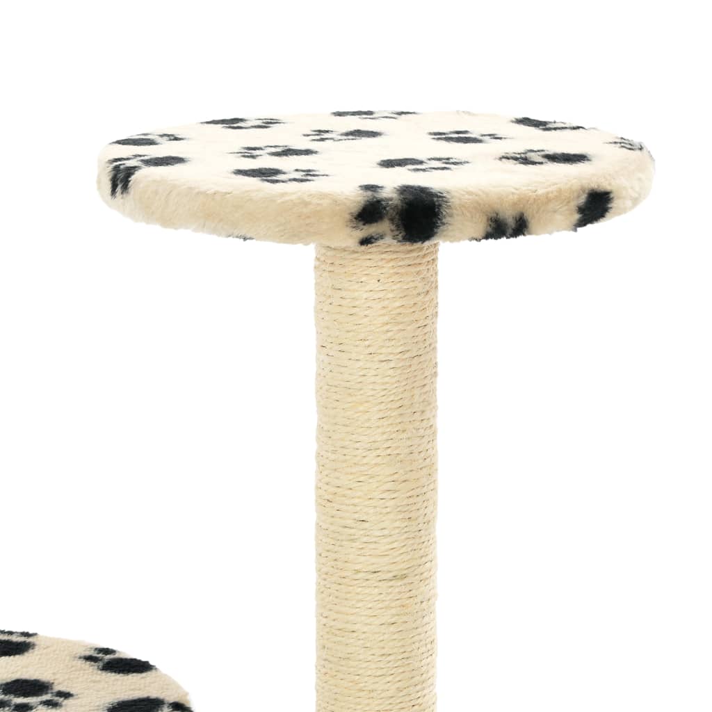 Katzenbaum mit Sisal-Kratzsäulen 60 cm Grau